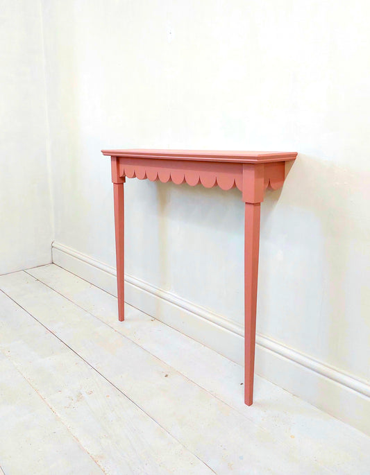 Scalloped Console Table - Painted