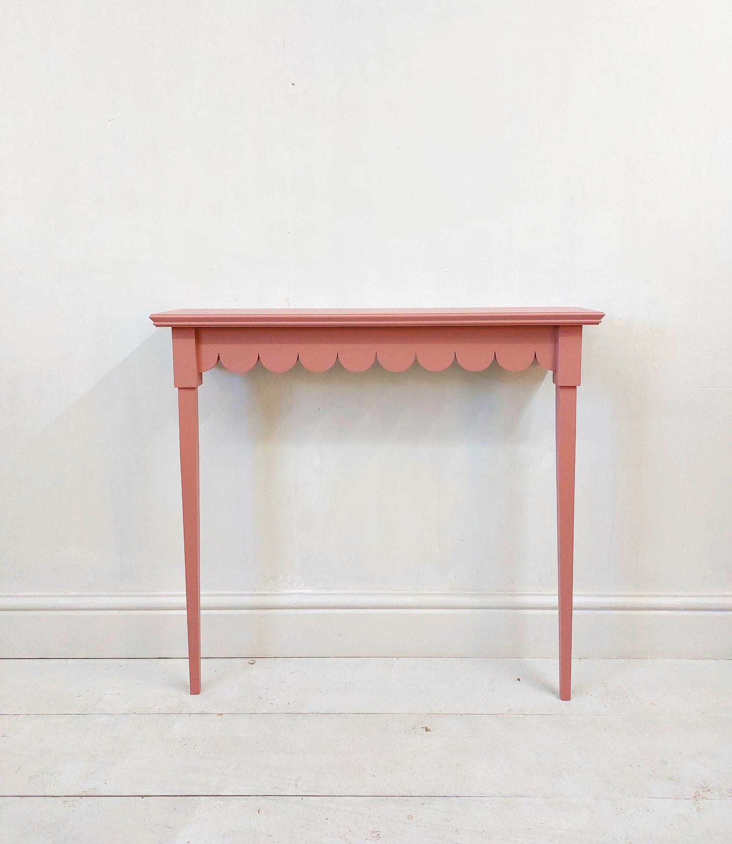 Scalloped Console Table - Painted