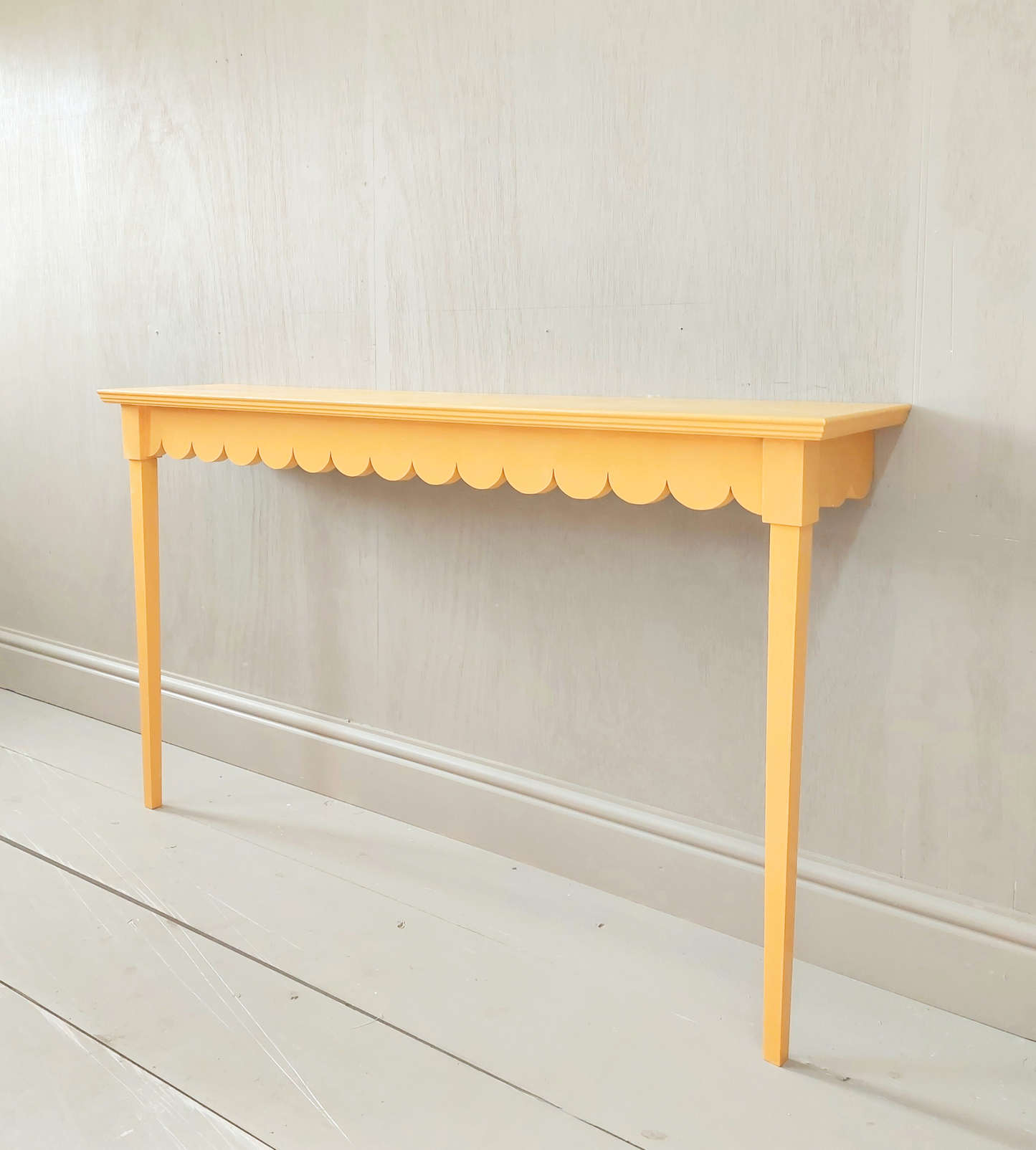 Scalloped Console Table - Painted