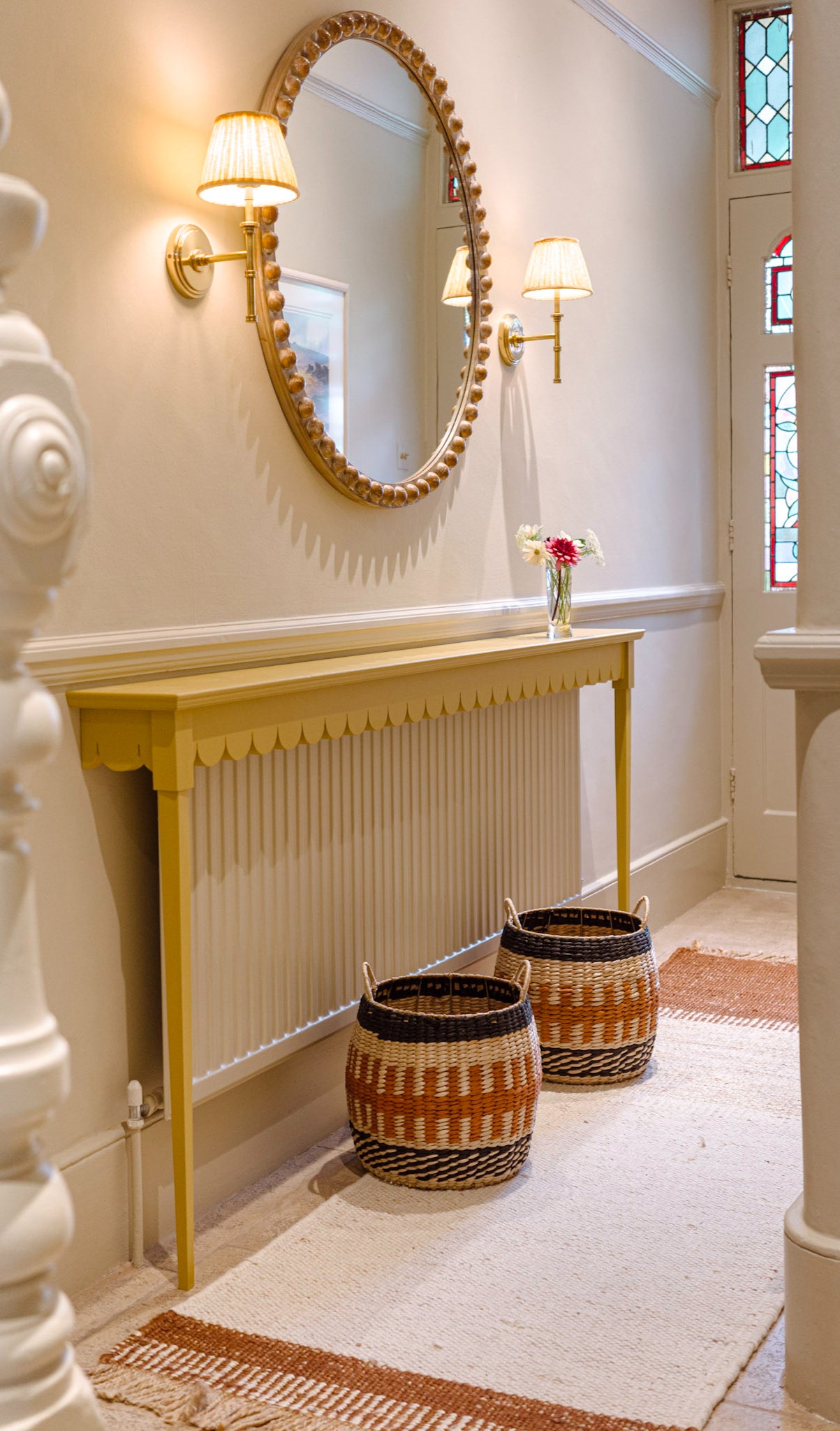 Scalloped Console Table - Painted
